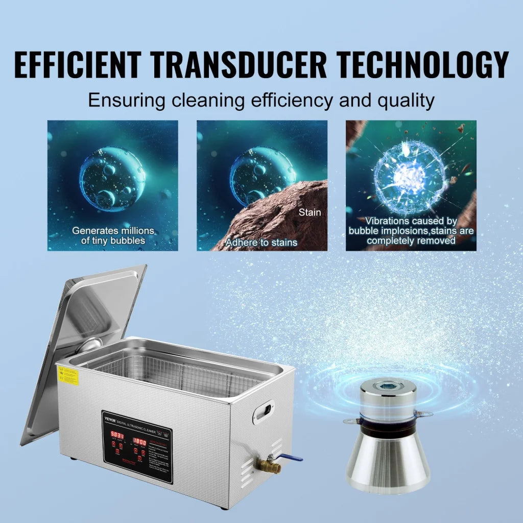 22L Ultrasonic Cleaner with Timer Heating