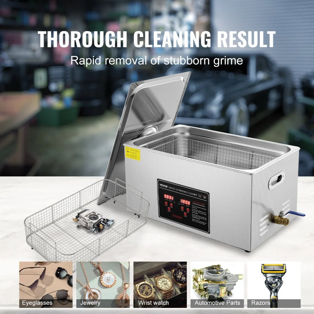 22L Ultrasonic Cleaner with Timer Heating Machine Digital Sonic