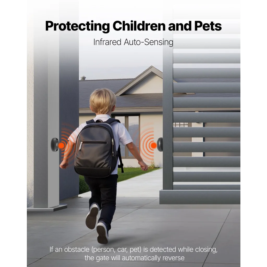 VEVOR 280W Electric Sliding Gate Opener 816kg Chain Drive