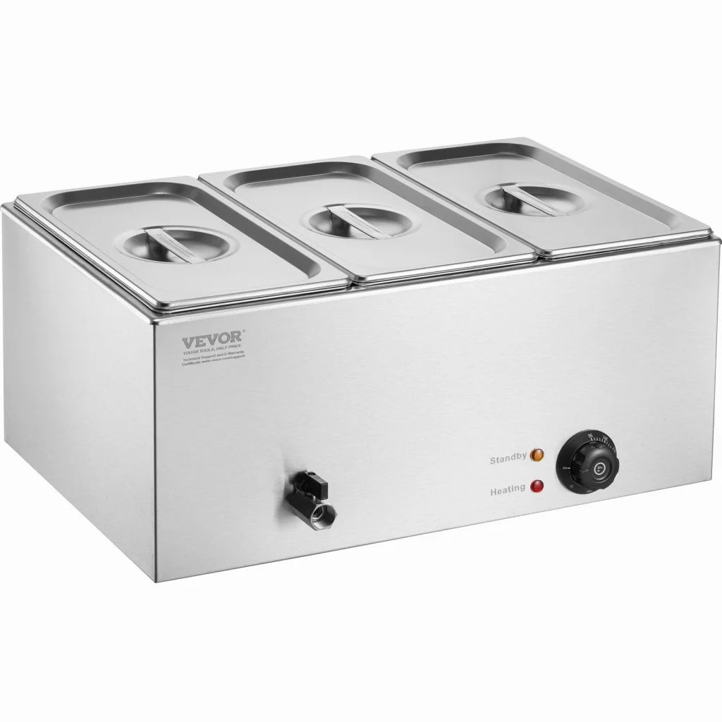 3 Pan Commercial Food Warmer 16 5L Electric