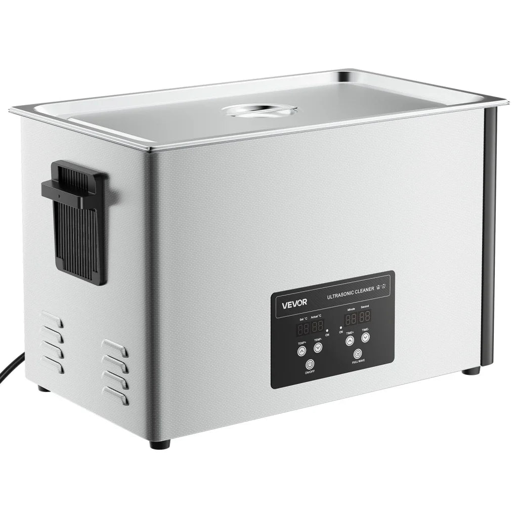 Vevor ultrasonic cleaner with colour and construction cues