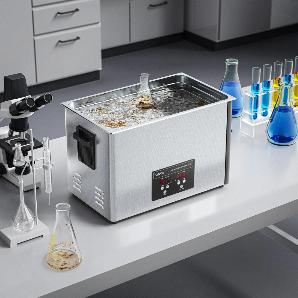 Vevor ultrasonic cleaner with storage context and item proportions