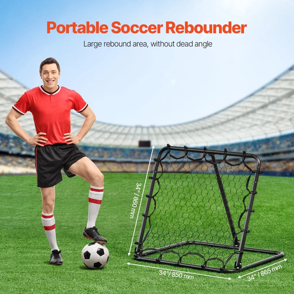 34 Soccer Rebounder Net Kick Back