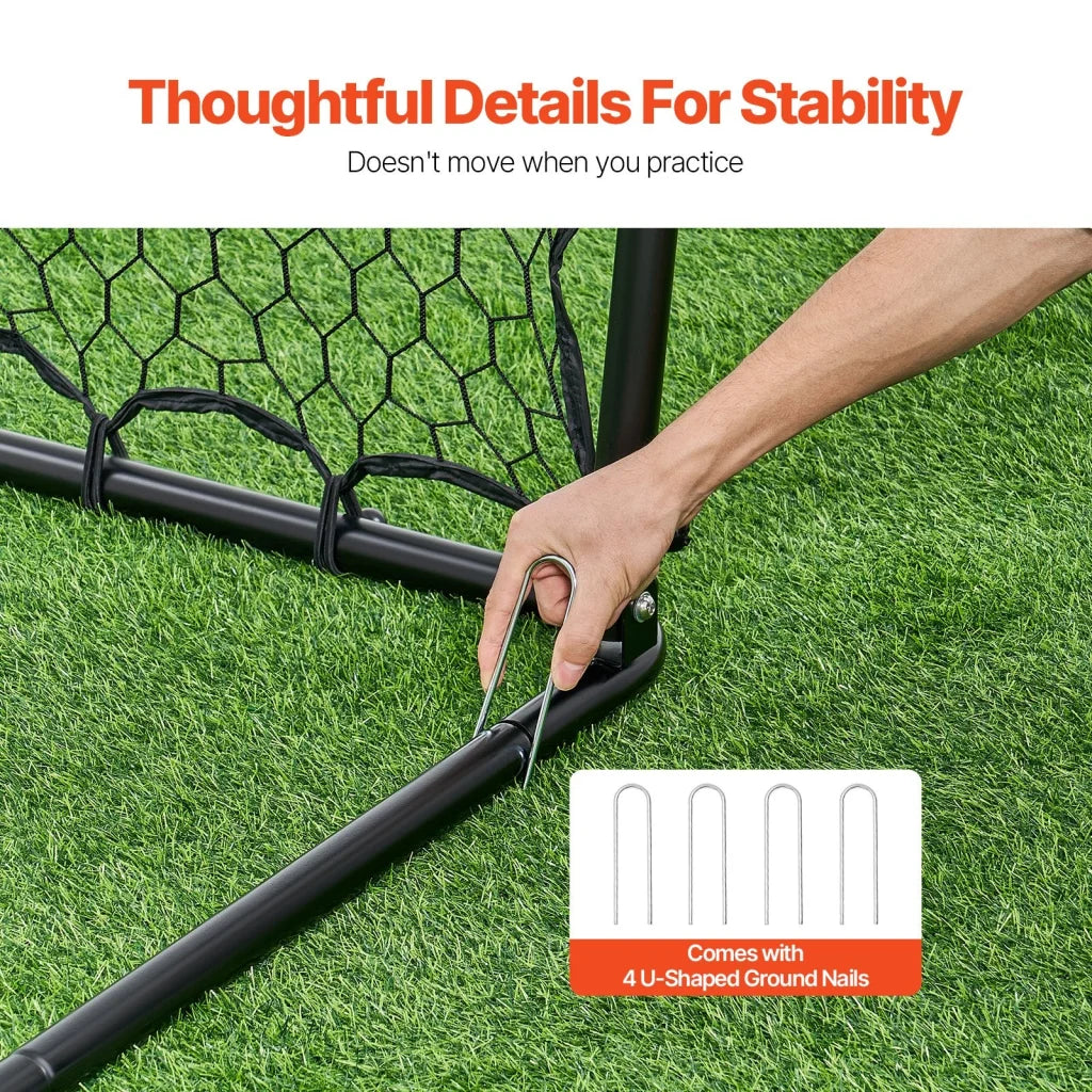 VEVOR 34’’x34’’ Soccer Rebounder Net Kick-Back Portable
