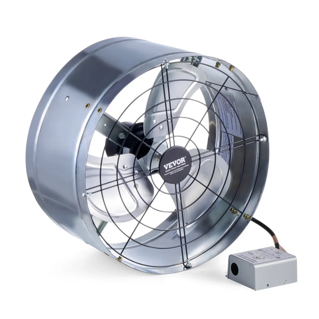 VEVOR 380 mm Gable Mount Fan 1300 CFM Attic Vent Fan