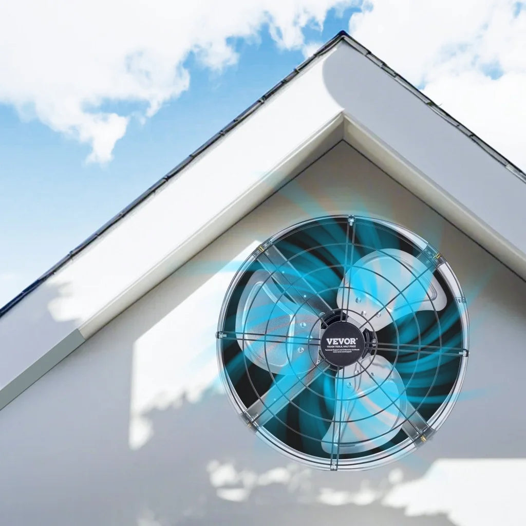 VEVOR 380 mm Gable Mount Fan 1300 CFM Attic Vent Fan