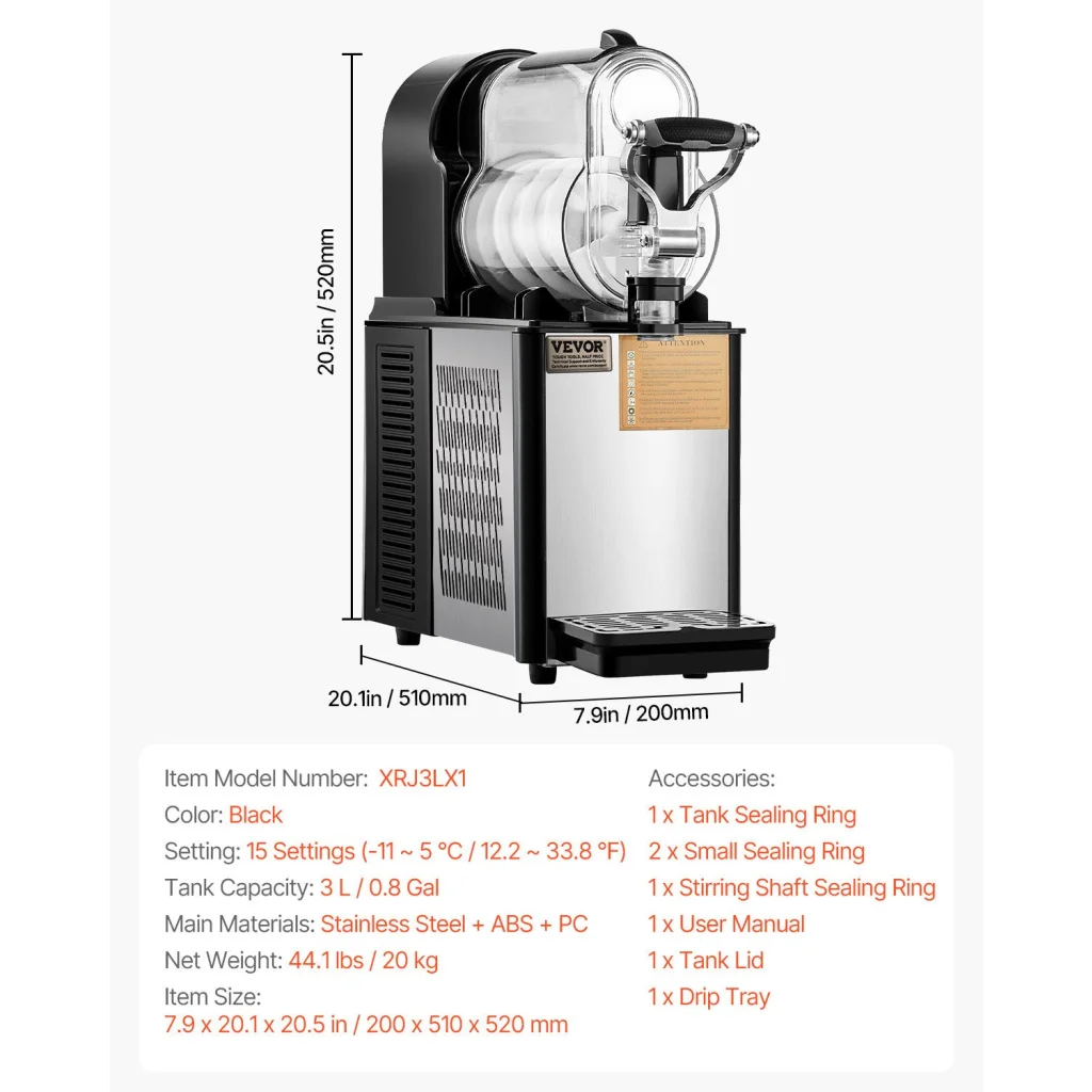 VEVOR 3L Commercial Slushy Machine Margarita Smoothie