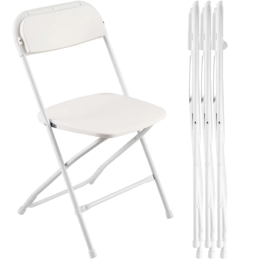 VEVOR 4 Pack Folding Chairs Foldable Plastic Chairs