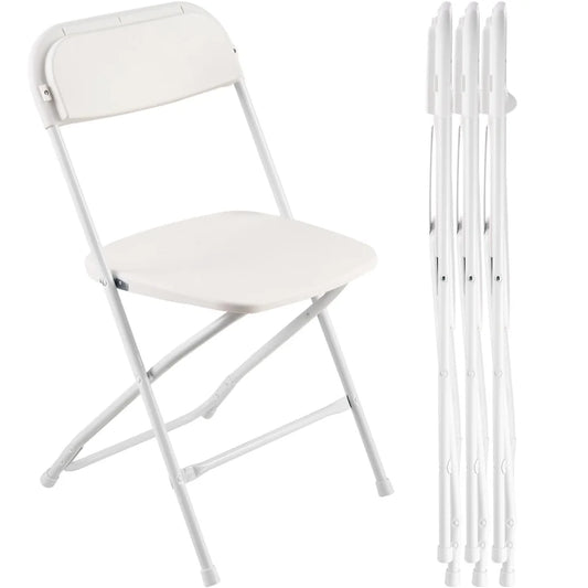 VEVOR 4 Pack Folding Chairs Foldable Plastic Chairs