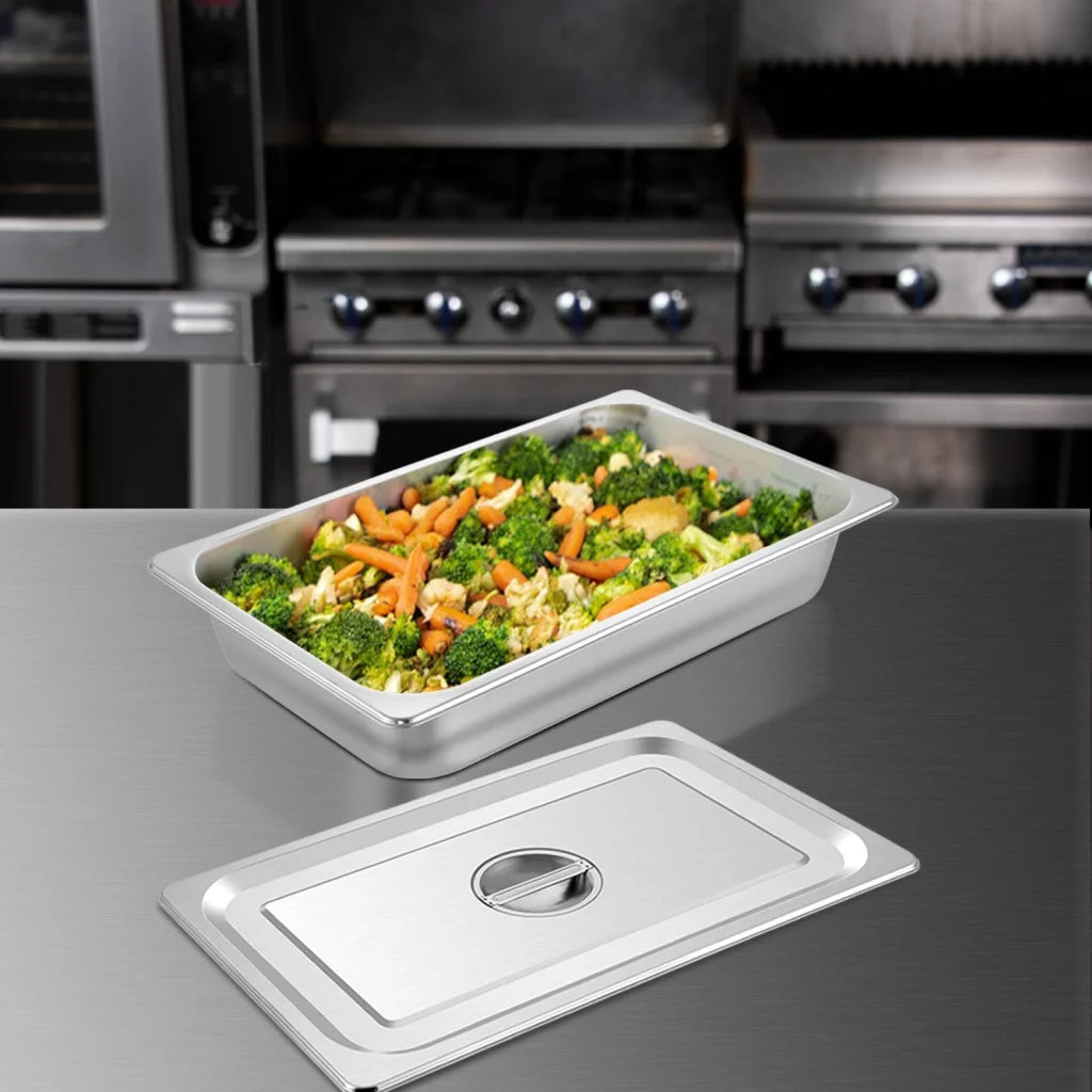 VEVOR 4 Pack Hotel Pan 3.7’’ Deep Steam Table Pan Full Size