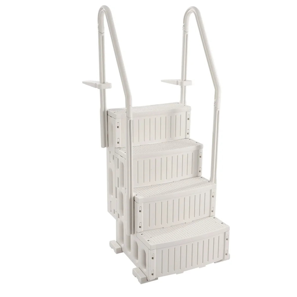 VEVOR 4-Step White Robust Pool Ladder of 2 Handrails