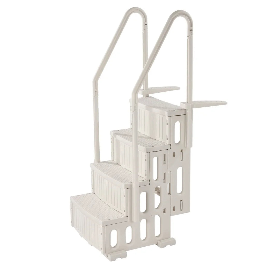 VEVOR 4-Step White Robust Pool Ladder of 2 Handrails