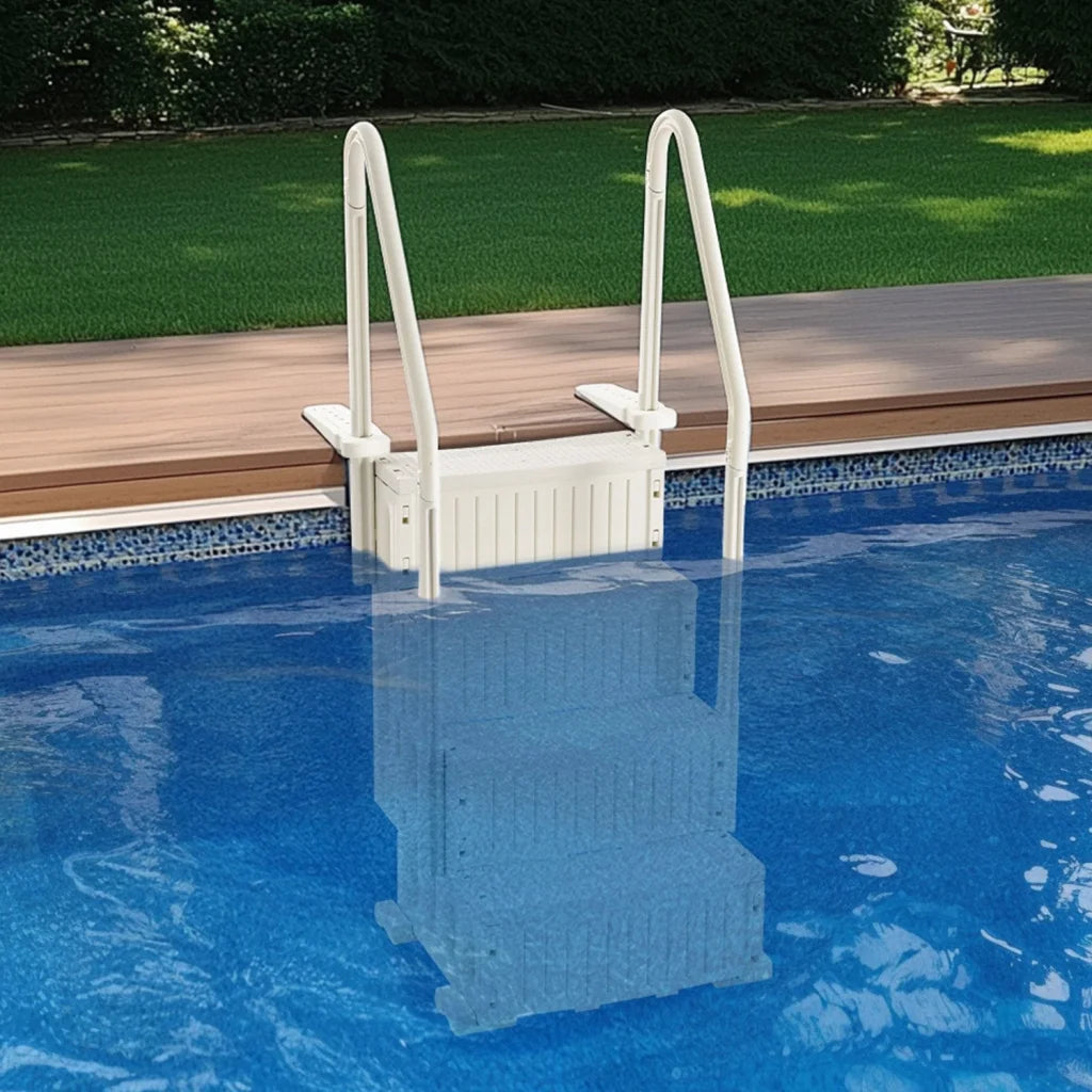 VEVOR 4-Step White Robust Pool Ladder of 2 Handrails