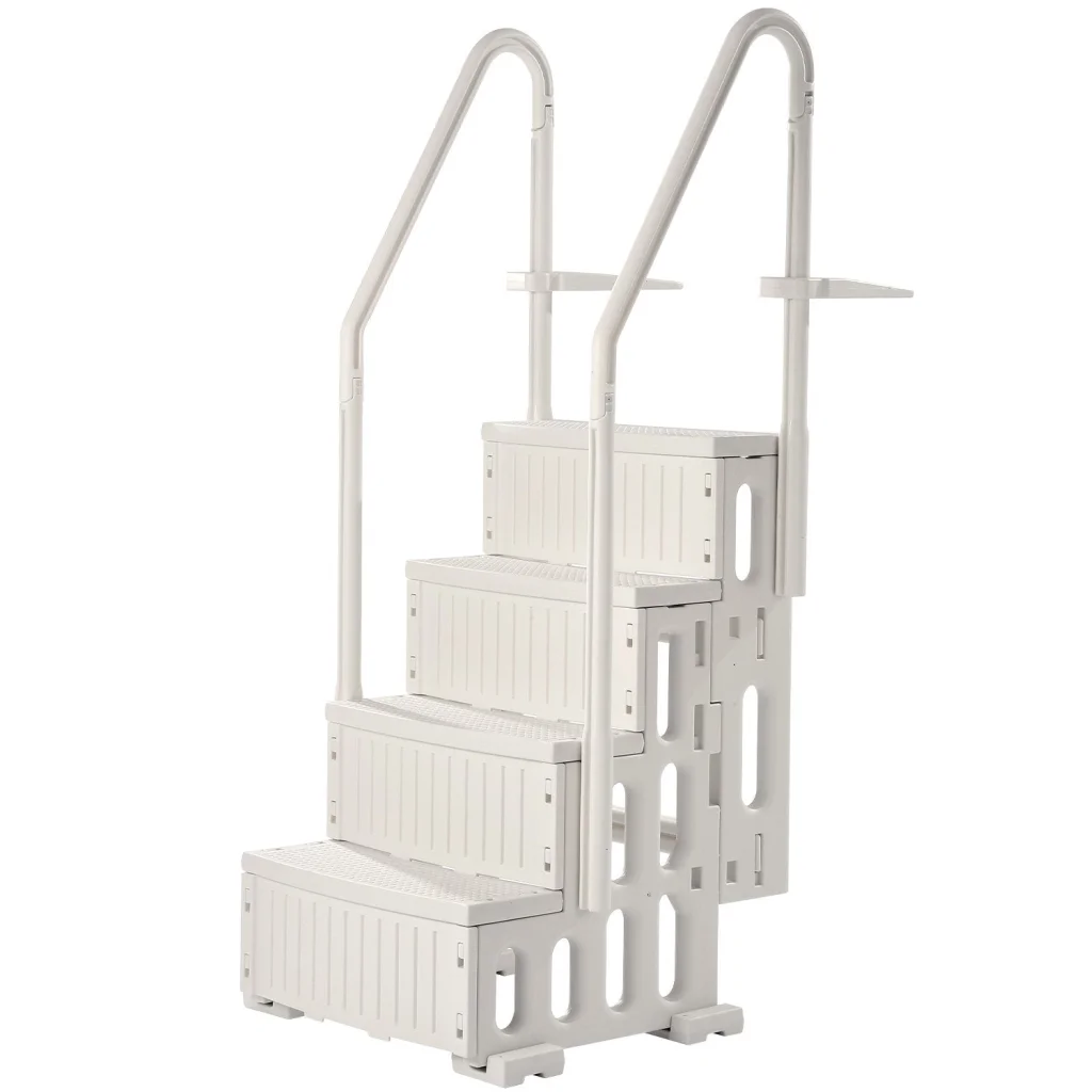 VEVOR 4-Step White Robust Pool Ladder of 2 Handrails