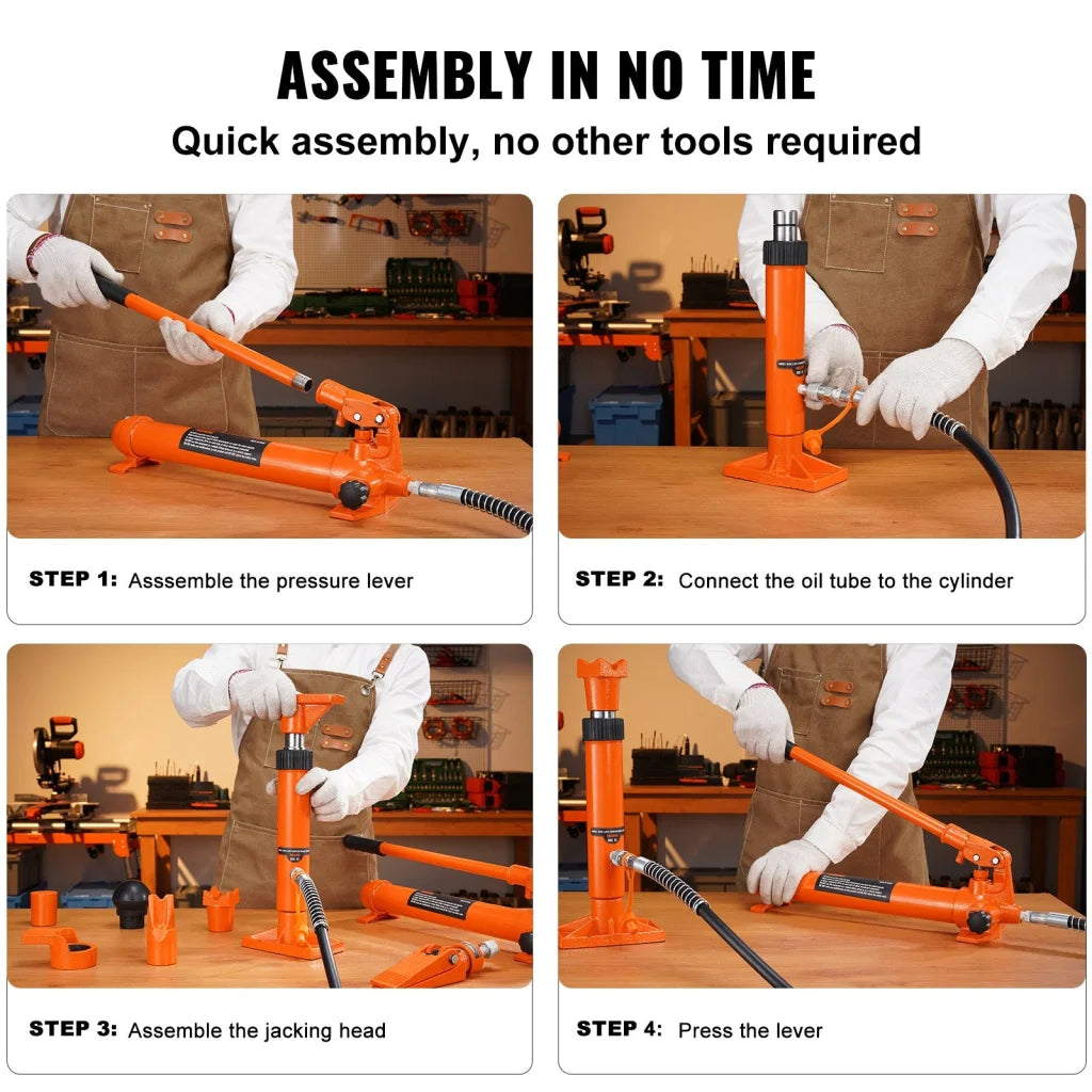 VEVOR 4 Ton Porta Power Kit Portable Hydraulic Jack