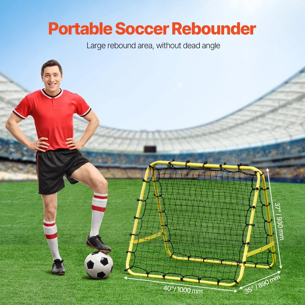 VEVOR 40’’x35’’x37’’ Soccer Rebounder Net Kick-Back