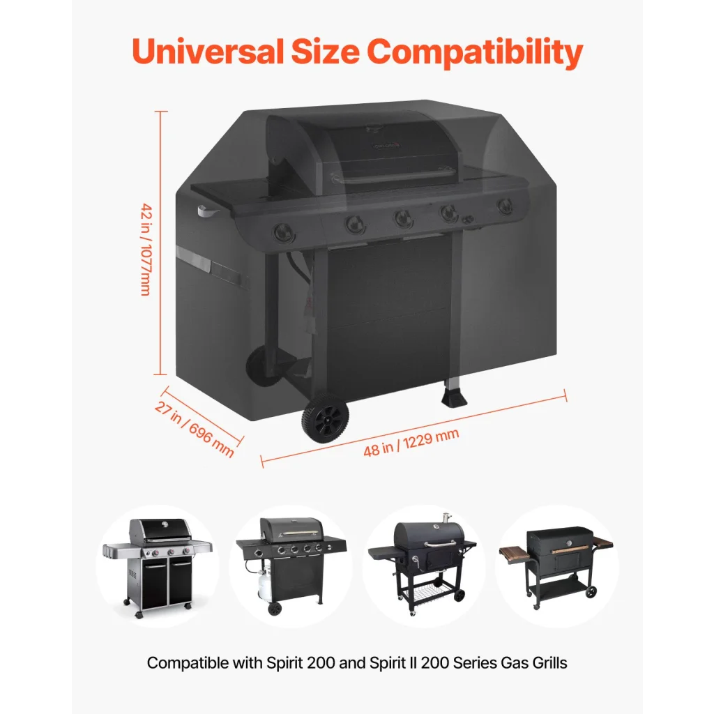 VEVOR 48 inch Grill Cover Heavy Duty BBQ Gas Grill Cover