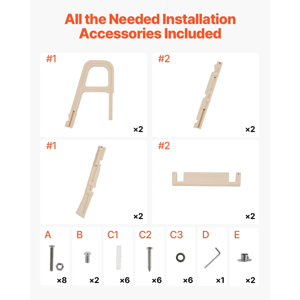VEVOR 5-Step Inclined Robust Pool Ladder of 2 Handrails