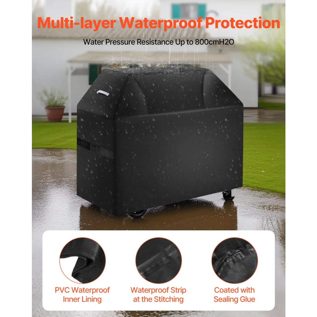 VEVOR 58 inch Grill Cover Heavy Duty BBQ Gas Grill Cover