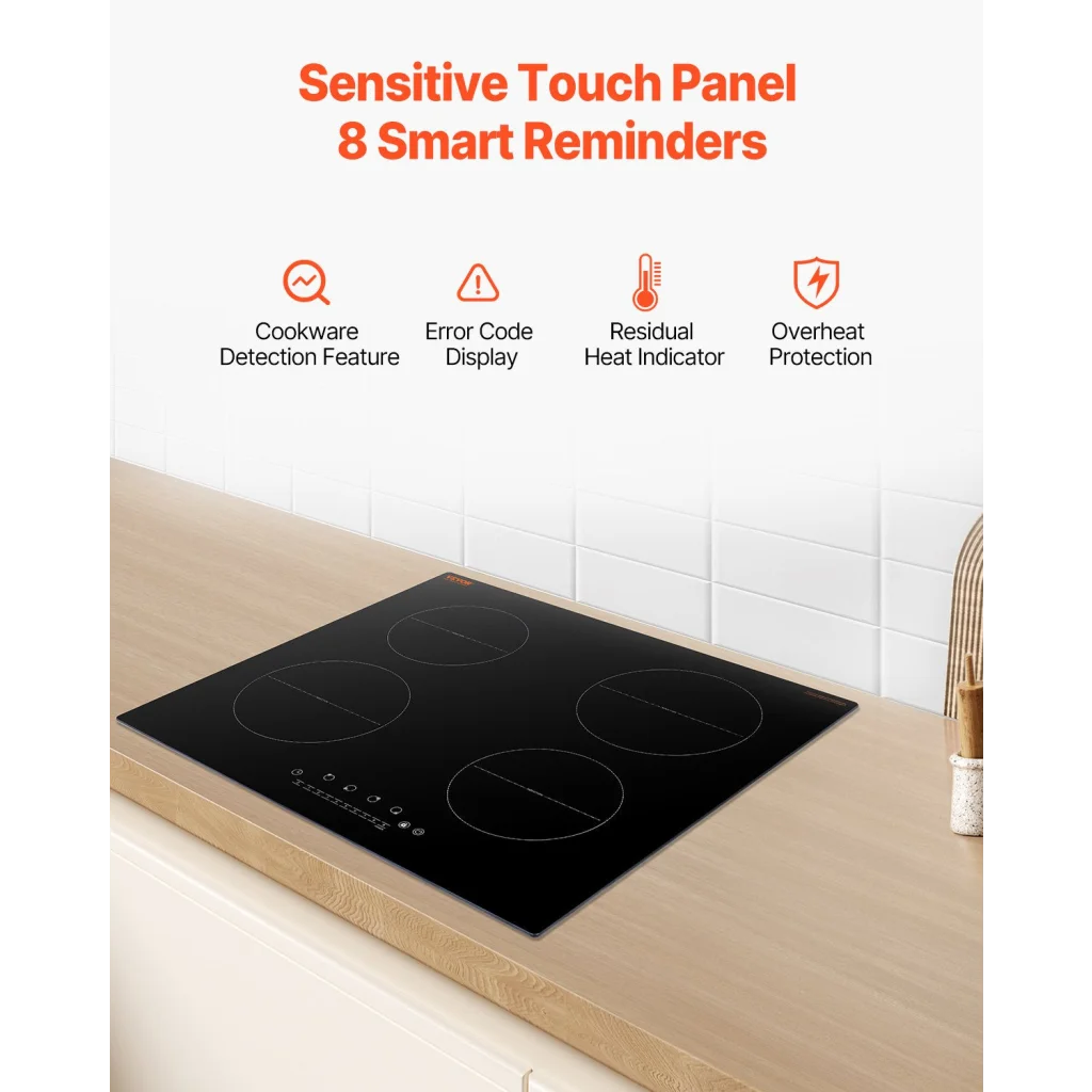 VEVOR 6000W 4 Burner Induction Cooktop Electric Countertop