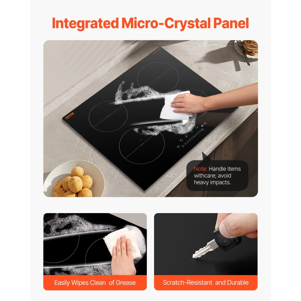 VEVOR 6000W 4 Burner Induction Cooktop Electric Countertop