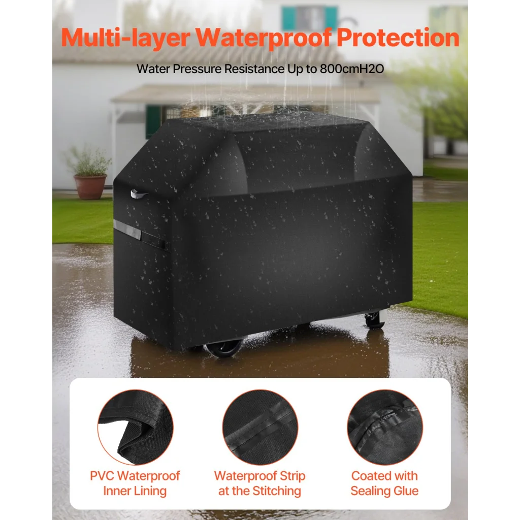 VEVOR 65 inch Grill Cover Heavy Duty BBQ Gas Grill Cover