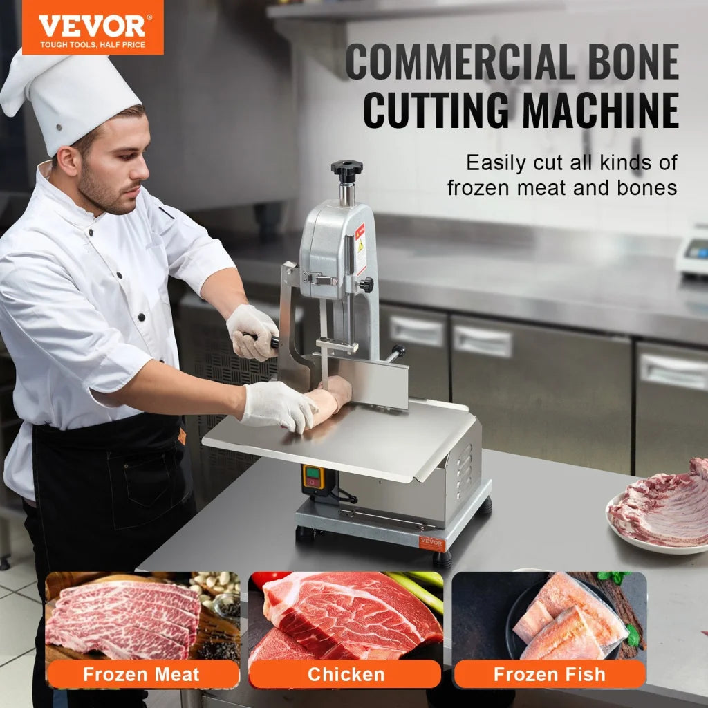 650W Commercial Electric Meat Bandsaw Stainless