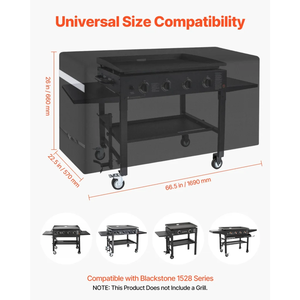 VEVOR 66 inch Grill Cover Heavy Duty BBQ Gas Grill Cover