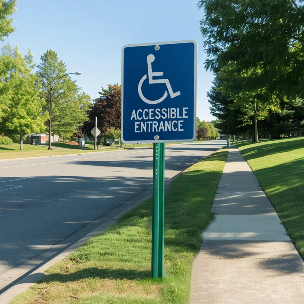 VEVOR 6FT U-Channel Sign Post 4Pack Green Heavy Duty Steel