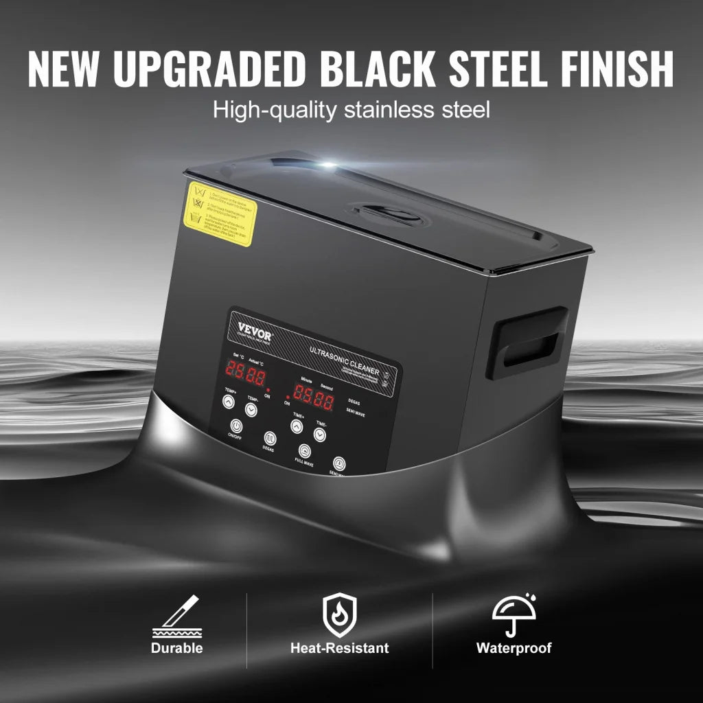 6l digital ultrasonic cleaner with ultrasonic bath body and control buttons