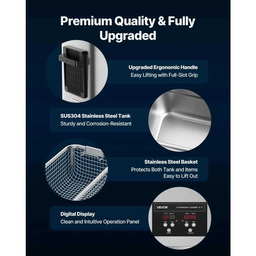 VEVOR 6L Ultrasonic Cleaner Professional Ultrasonic Cleaner
