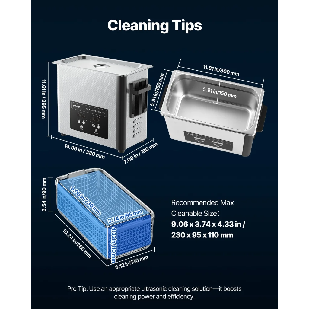 VEVOR 6L Ultrasonic Cleaner Professional Ultrasonic Cleaner