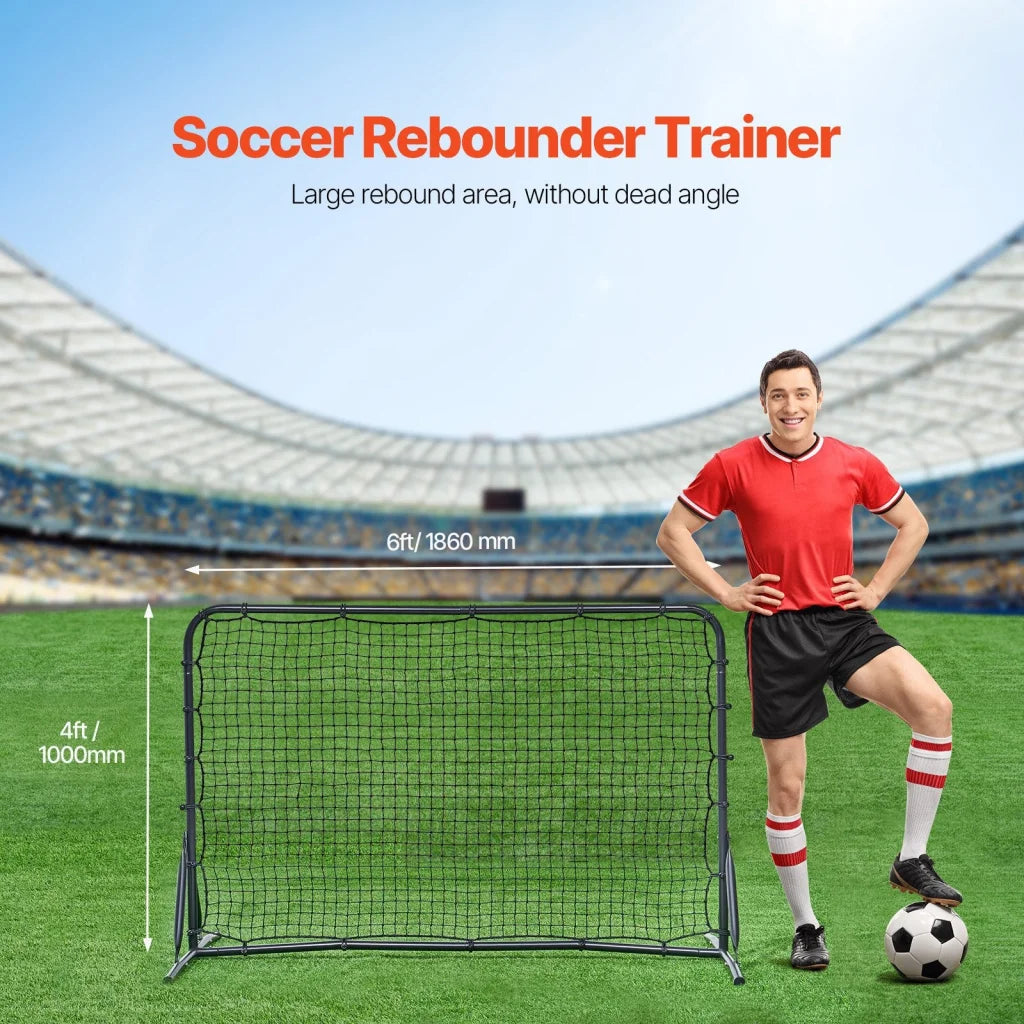 VEVOR 6x4FT Soccer Rebound Trainer Soccer Training