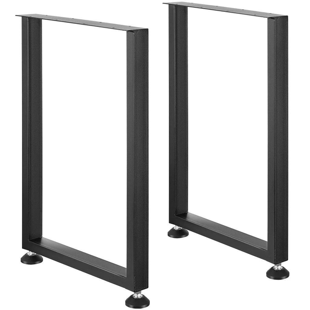Black steel 2mm home office desk with adjustable worktop and sturdy legs
