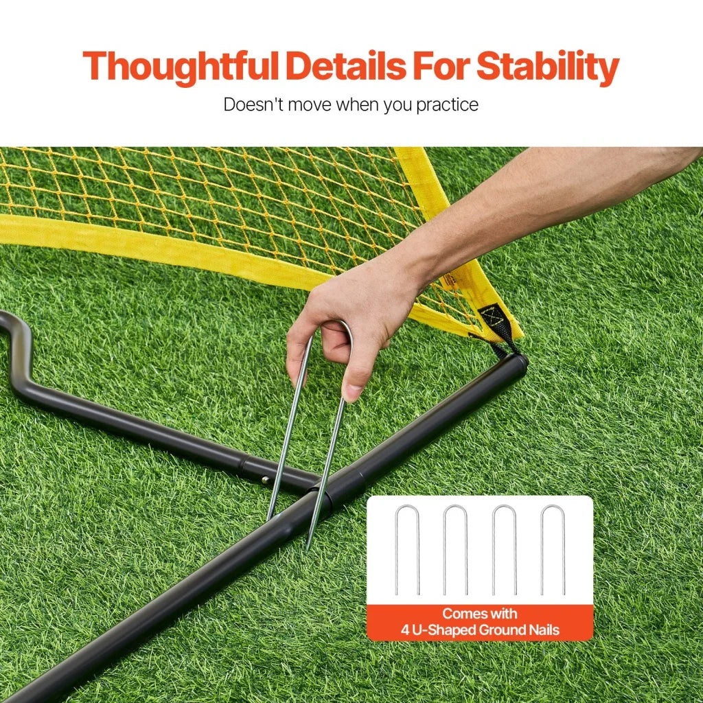 VEVOR 7x7FT Soccer Rebounder Portable Soccer Trainer Net