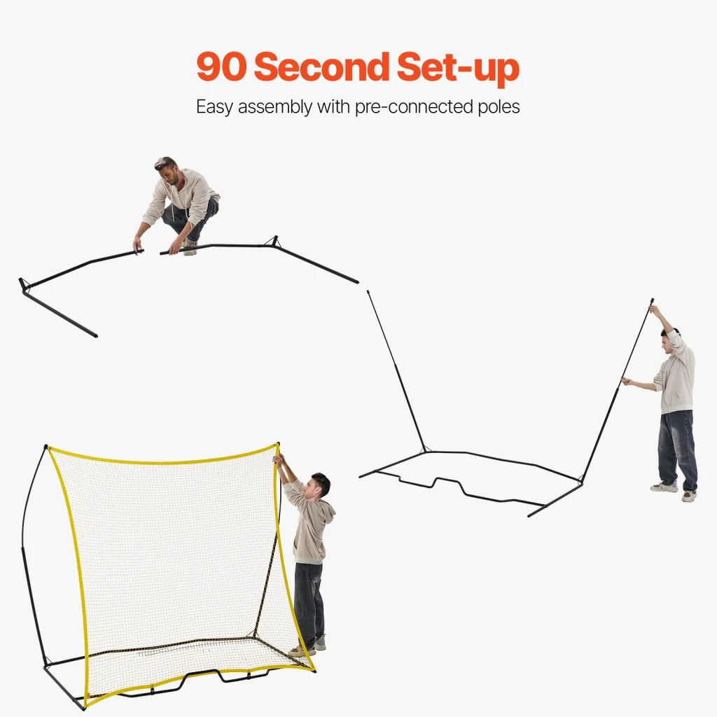 VEVOR 7x7FT Soccer Rebounder Portable Soccer Trainer Net