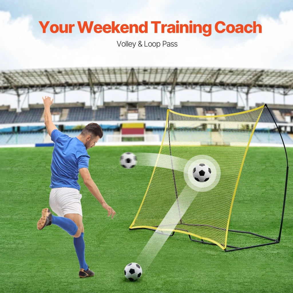 VEVOR 7x7FT Soccer Rebounder Portable Soccer Trainer Net