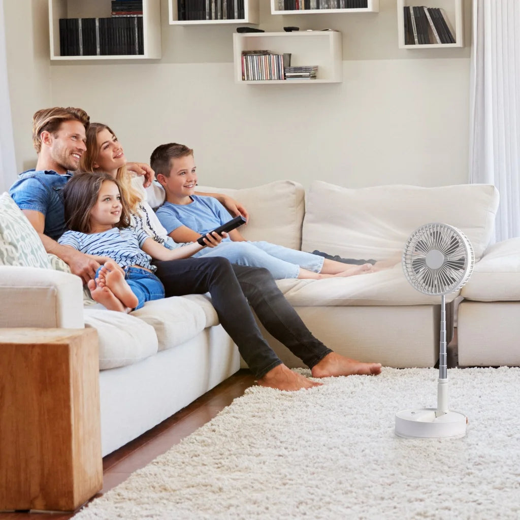 VEVOR 8 Inch Foldable Oscillating Standing Fan with Remote