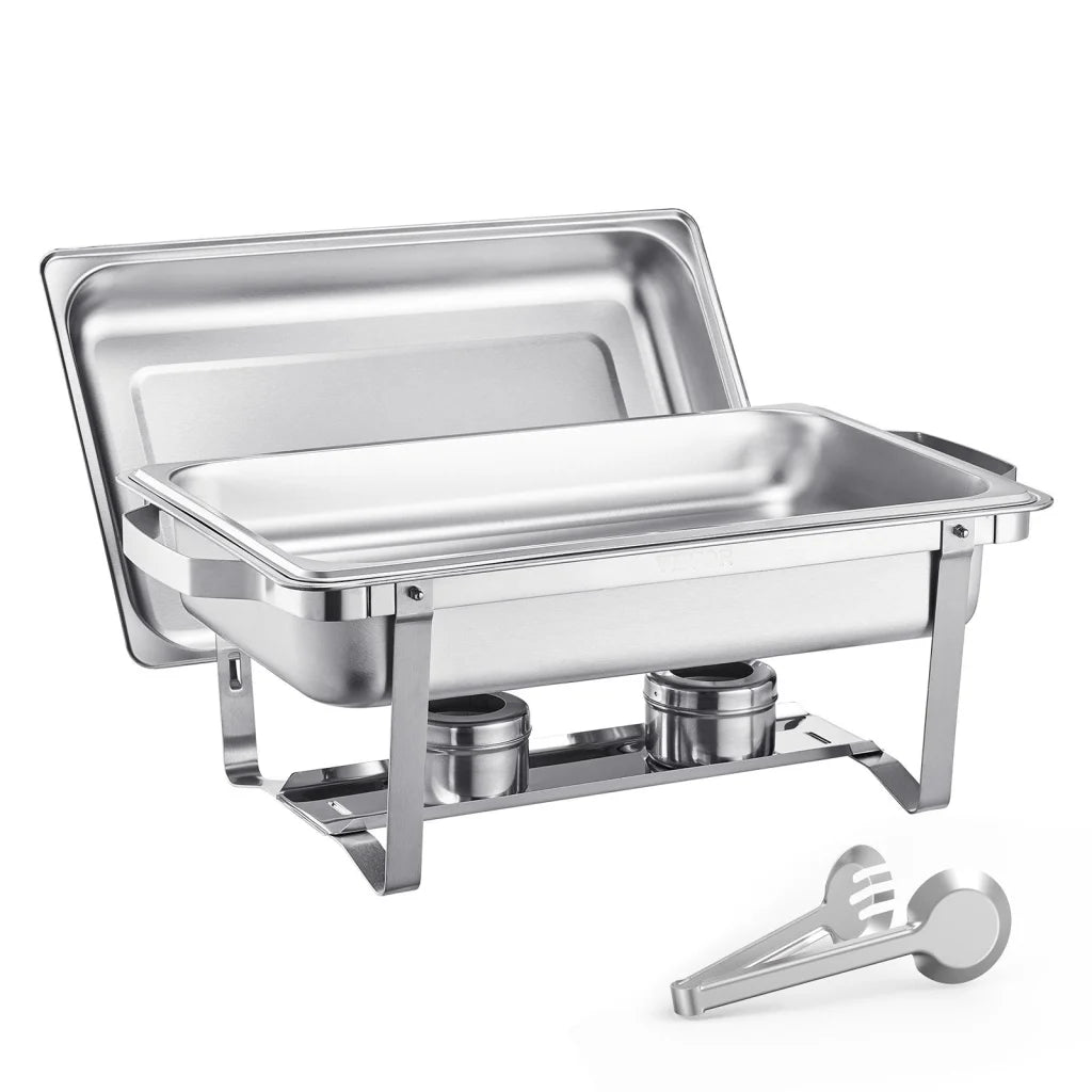 VEVOR 8 Qt 6 Pack Rectangle Chafing Dish Buffet Set