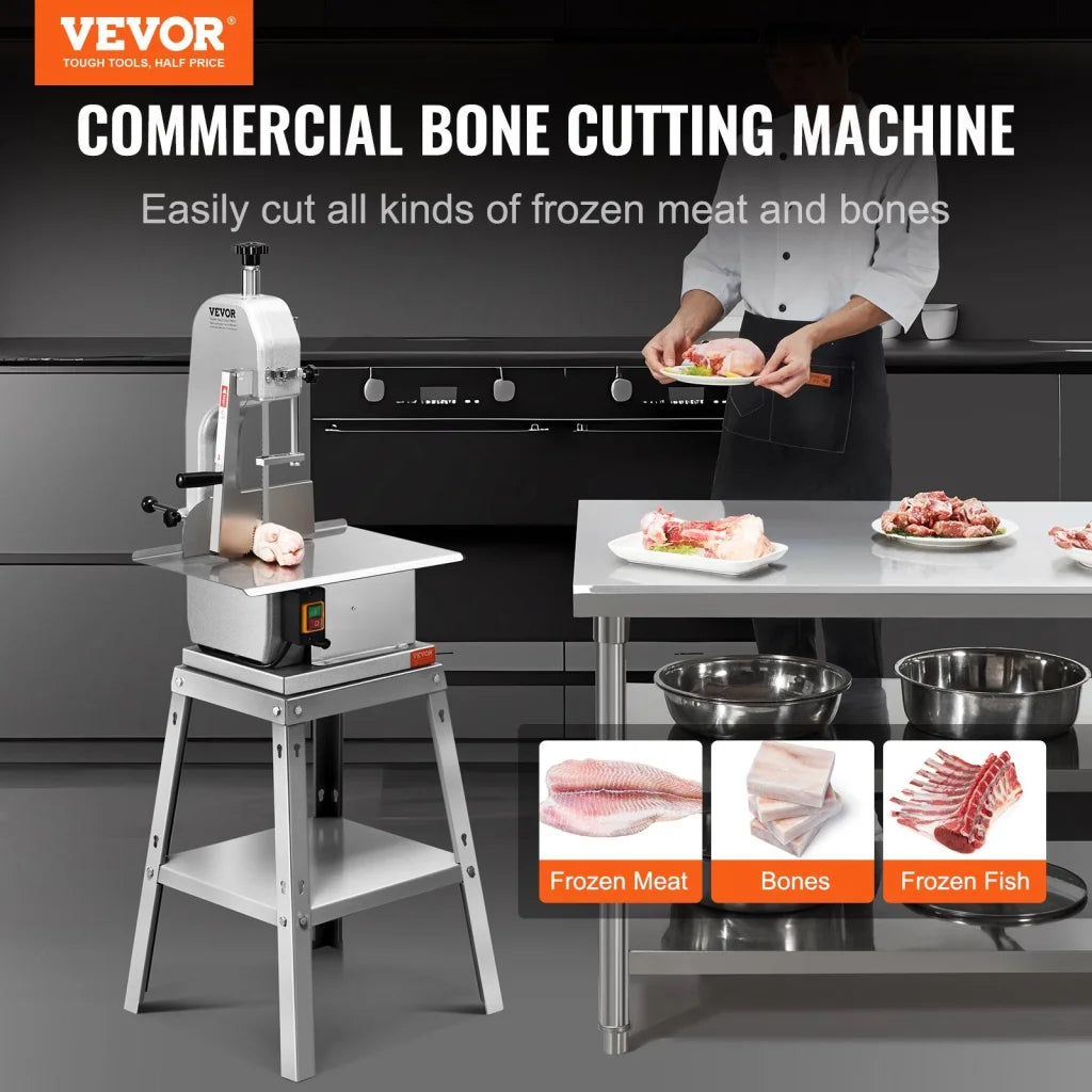 850W Commercial Electric Meat Bandsaw Stainless
