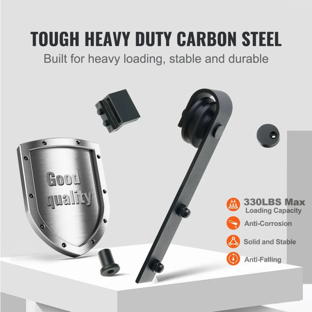 VEVOR 8FT Sliding Barn Door Hardware Closet Track Kit