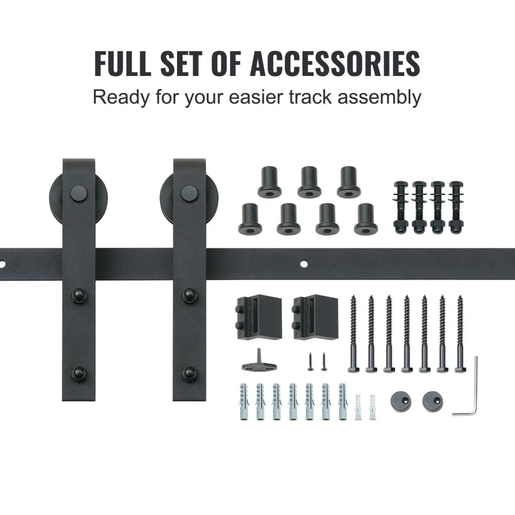 VEVOR 8FT Sliding Barn Door Hardware Closet Track Kit