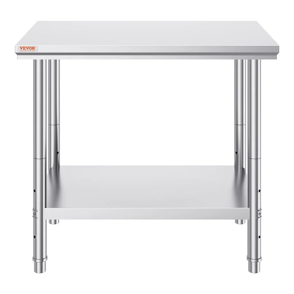 VEVOR 910x610mm Stainless Steel Kitchen Bench Commercial