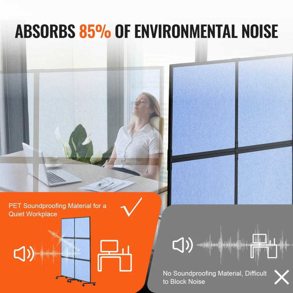 VEVOR Acoustic Room Divider Partition Panel Privacy Screen