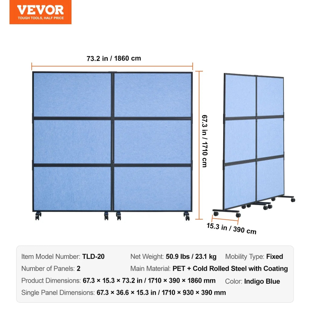 VEVOR Acoustic Room Divider Partition Panel Privacy Screen