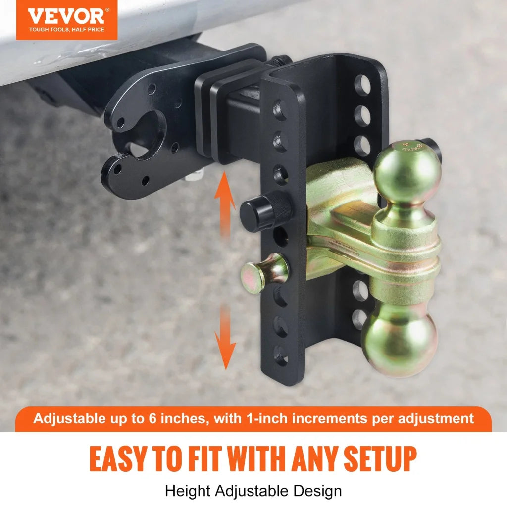 VEVOR Adjustable Trailer Hitch 152.4 mm Drop & 114.3 mm