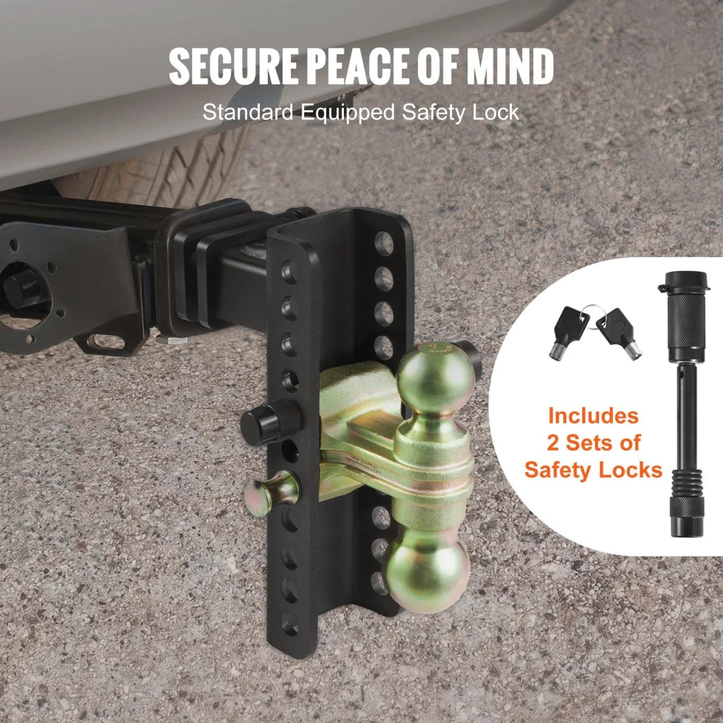 VEVOR Adjustable Trailer Hitch 203.2 mm Drop & 165.1 mm