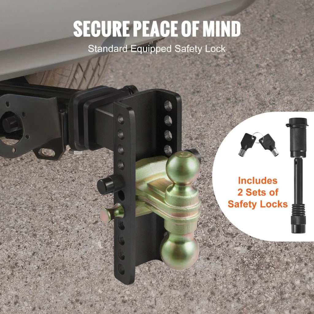 VEVOR Adjustable Trailer Hitch 203.2 mm Drop & 165.1 mm