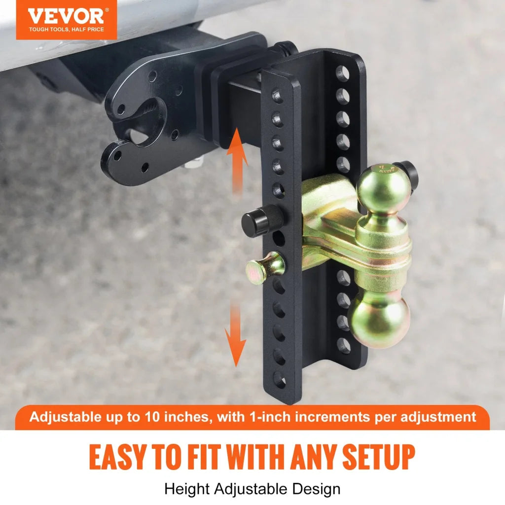 VEVOR Adjustable Trailer Hitch 25 cm Drop & 21.59 cm Rise