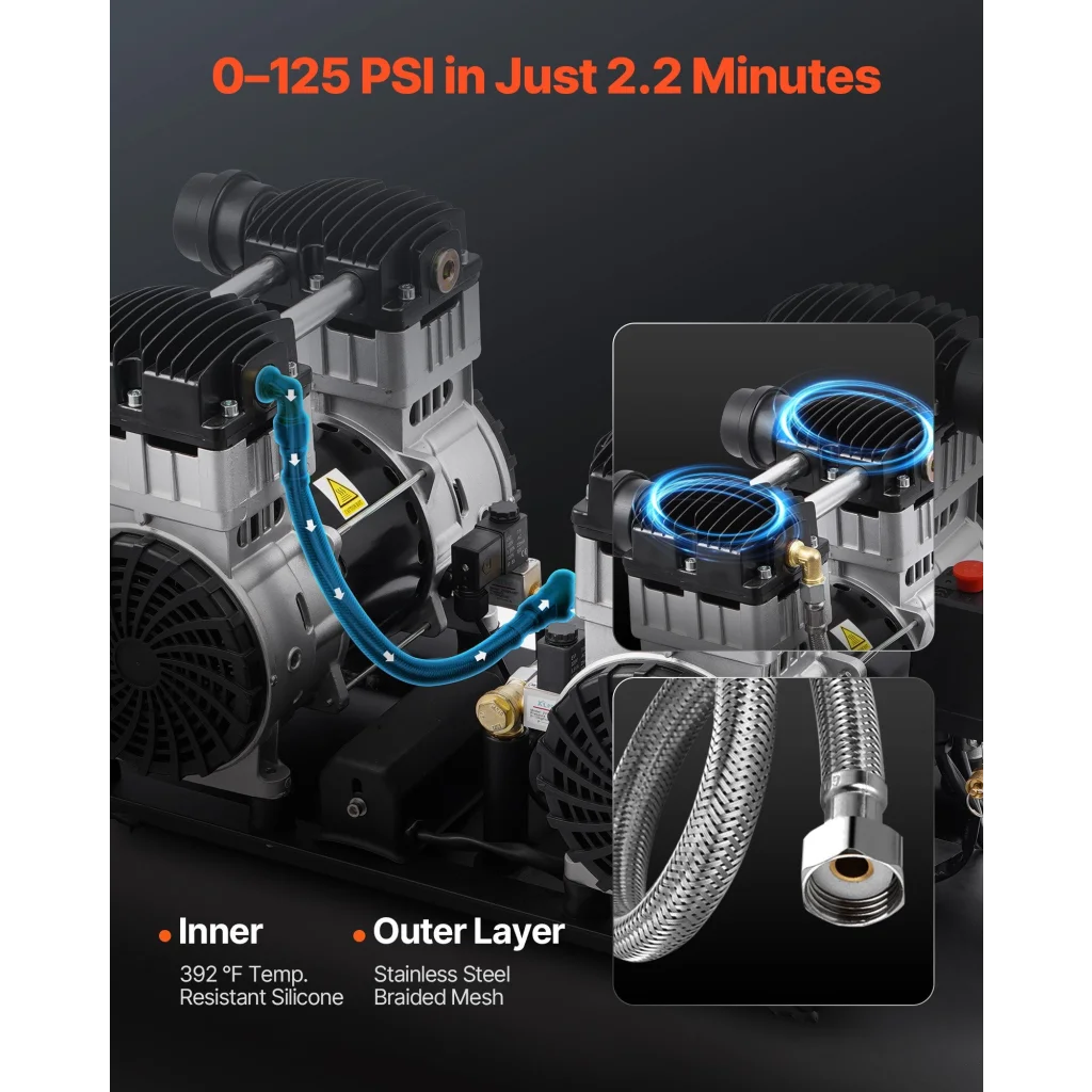 VEVOR Air Compressor Compact Portable Oil Free Compressor